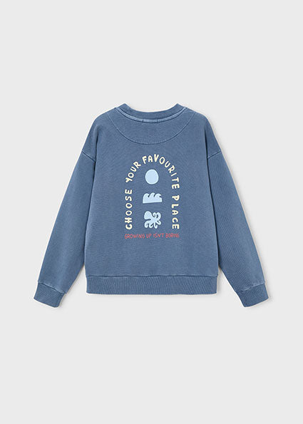 Sudadera niño azul