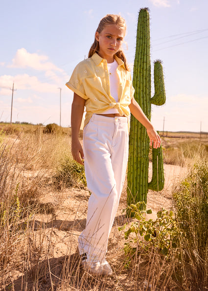 Vaquero blanco niña