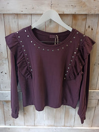 Sudadera granate mujer