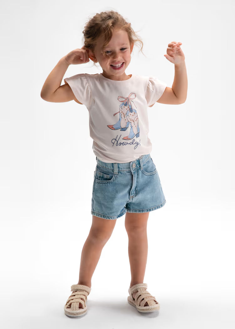 Short vaquero niña