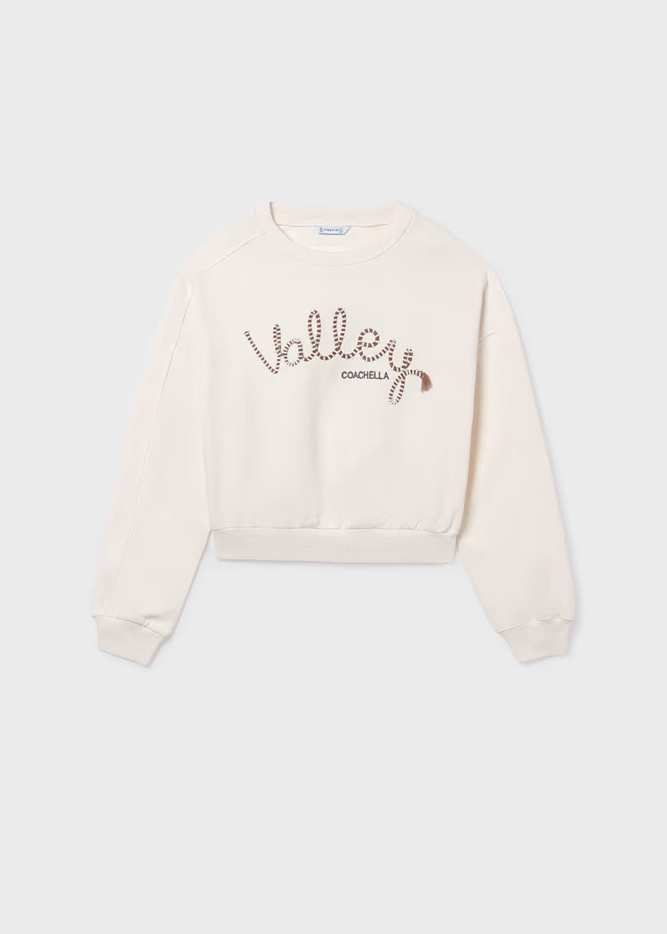 Sudadera niña hueso