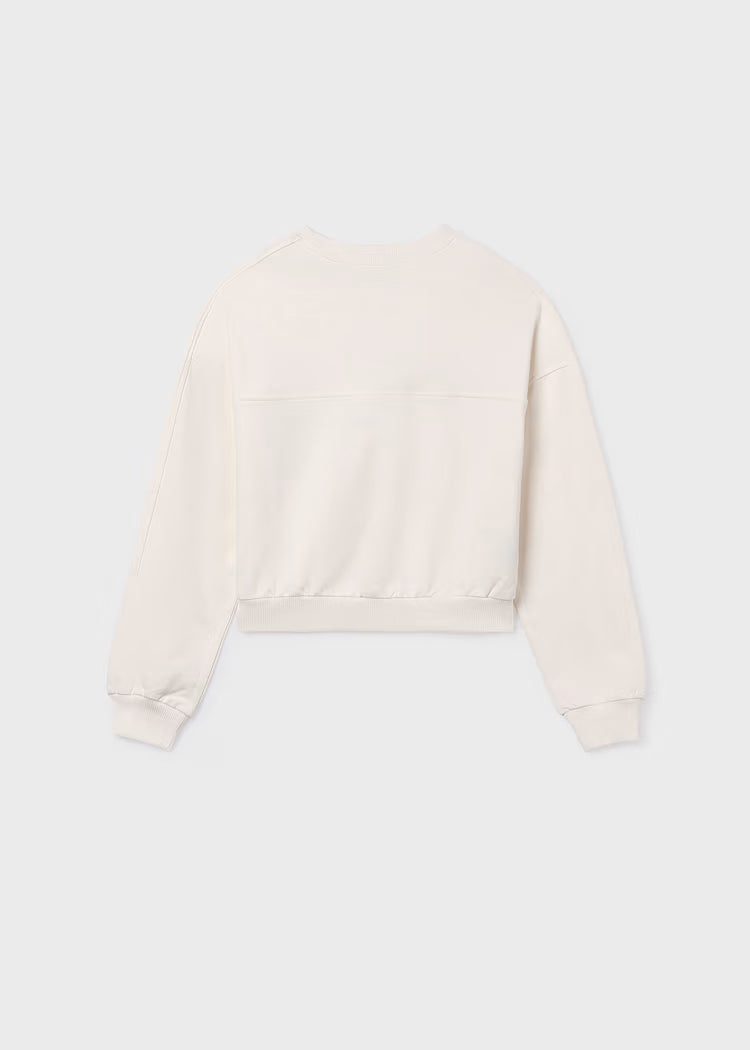 Sudadera niña hueso