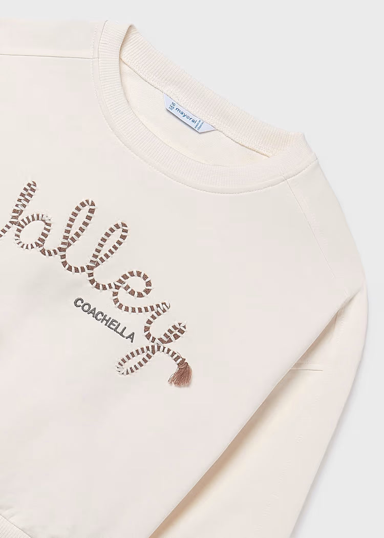 Sudadera niña hueso